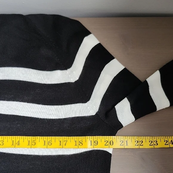 ZARA Stripes black and white turtle neck light knit sweater - Picture 11 of 13